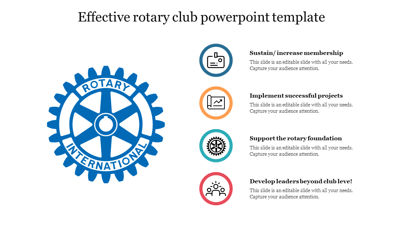 Effective rotary club powerpoint template